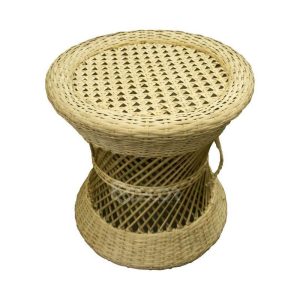 Cane Mora Stool, Hand Woven