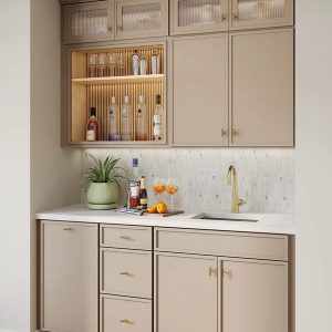 Upper and Lower Kitchen Cabinet Set