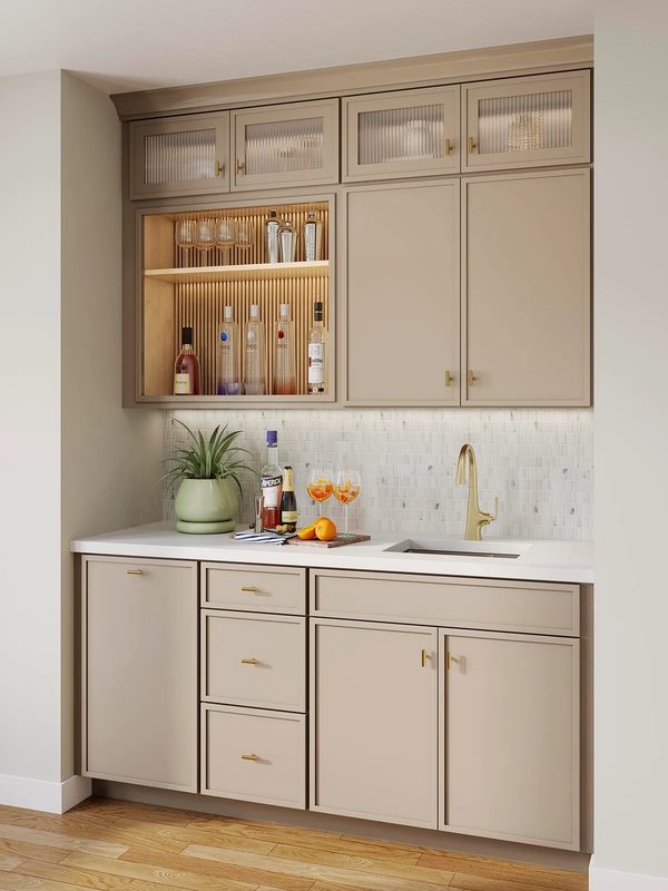 Upper and Lower Kitchen Cabinet Set
