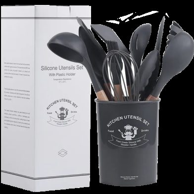 Silicone Utensil Set with Holder