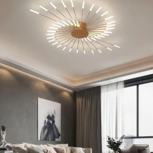 Spiral Sunburst Ceiling Light