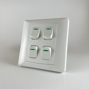 4 Gang White Electric Switch