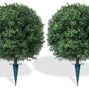 Artificial Boxwood Topiary Tree Set