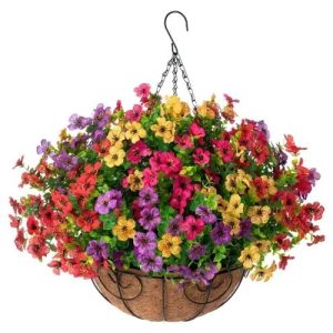 Hyeflora Artificial Hanging Flower Basket