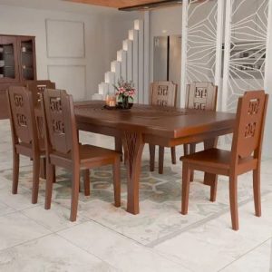 Wooden Dining Table with Chair Set